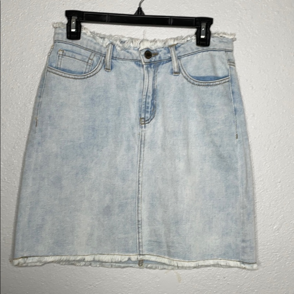 For the Republic Denim Frayed Hem‎ Pencil Skirt sz 6